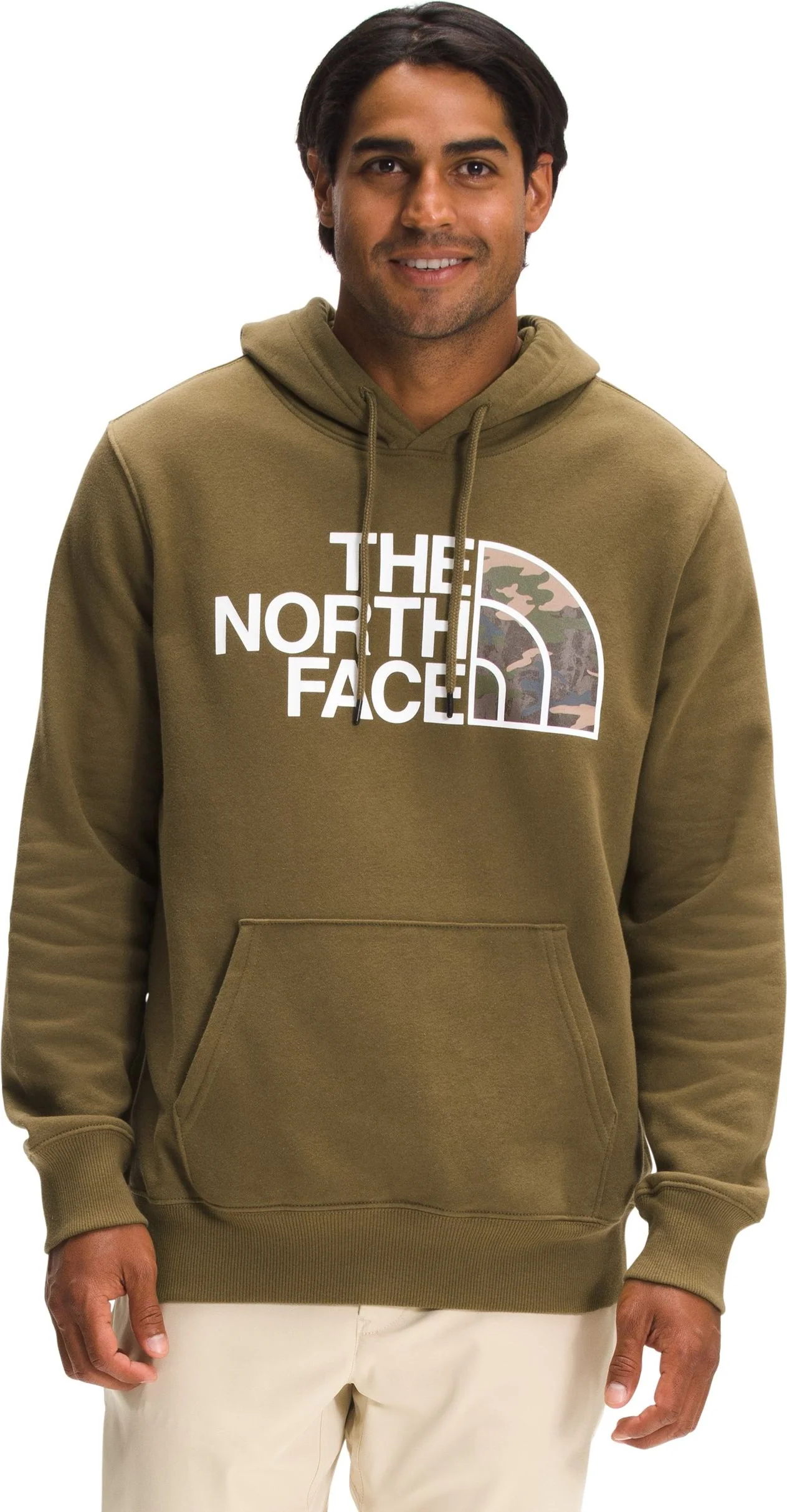 Men's Half Dome Pullover Hoodie Military Olive/Multi Color Print - Image 3