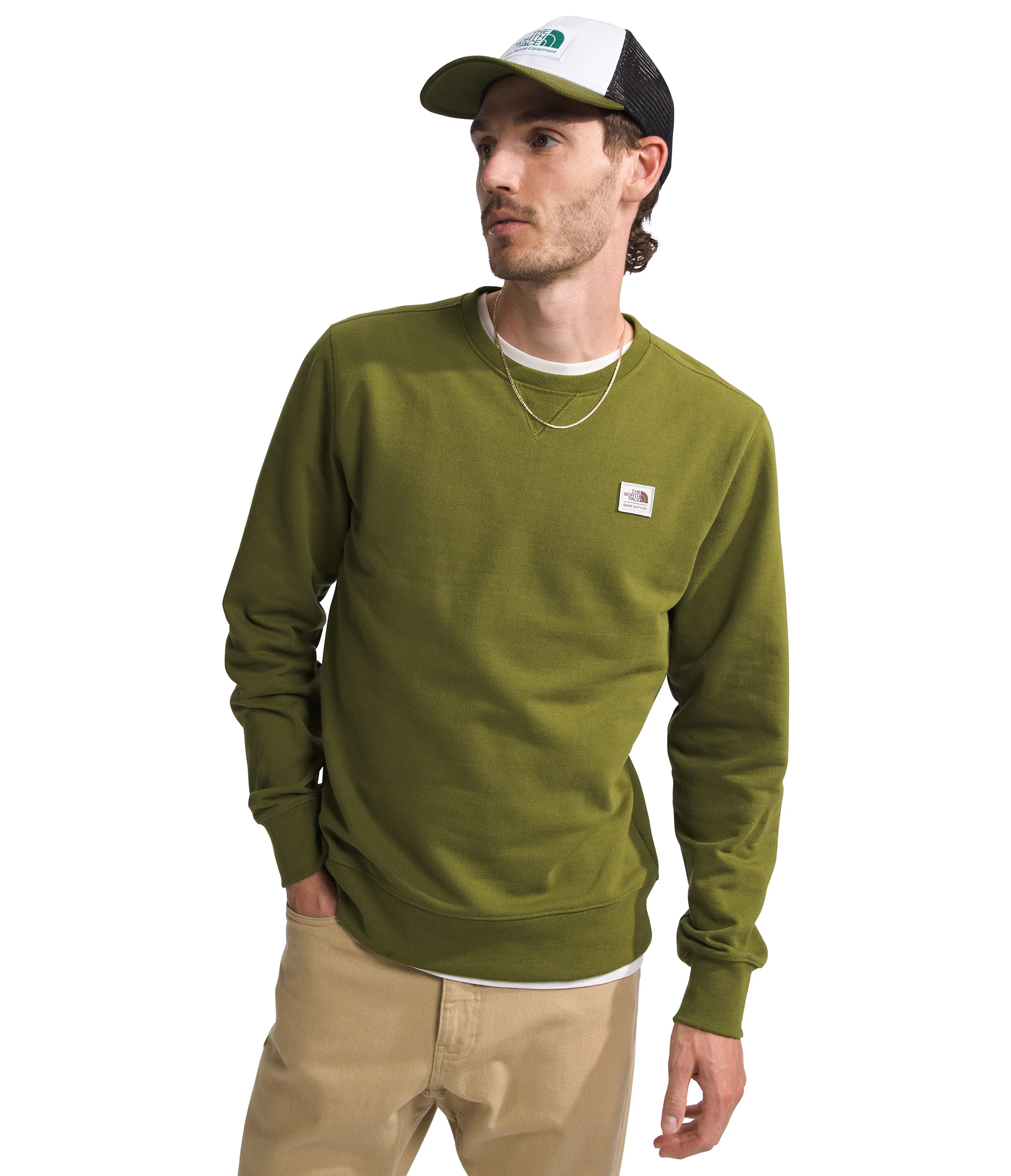 Men's Heritage Patch Crew Forest Olive