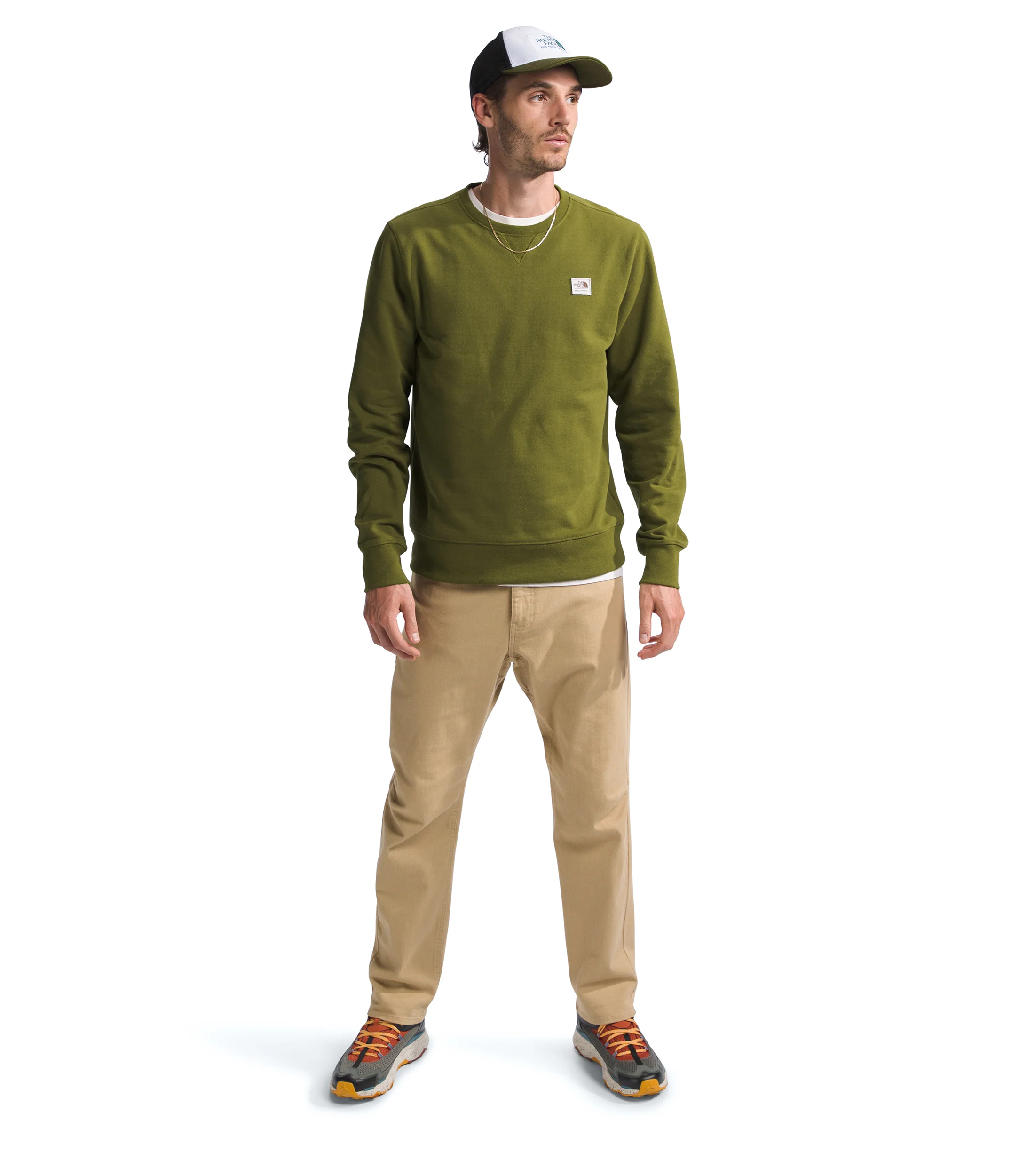 Men's Heritage Patch Crew Forest Olive - Image 2