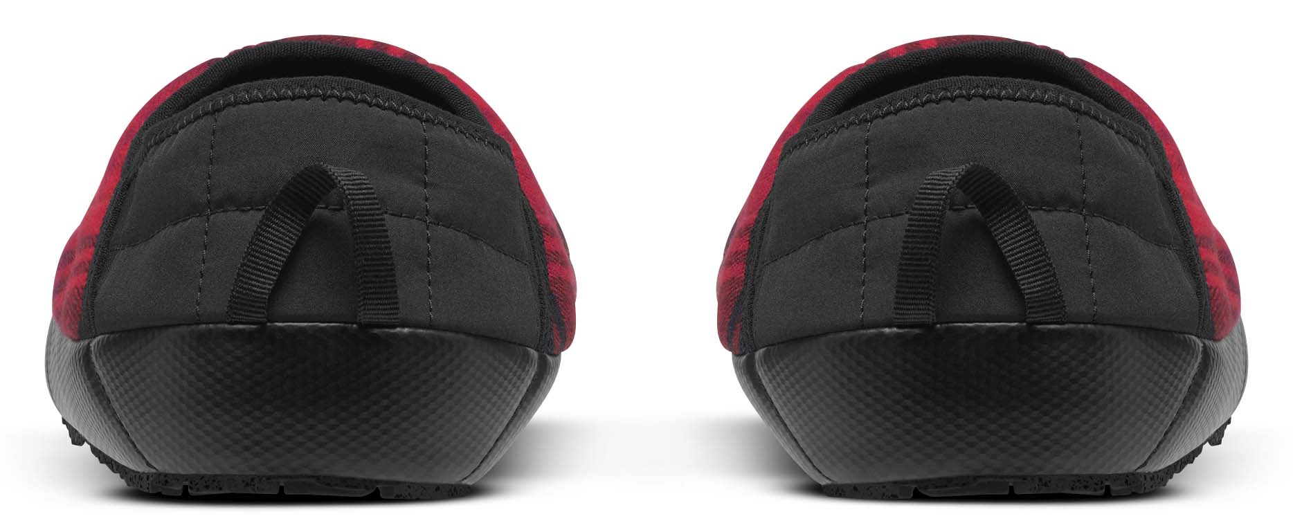 Men's Thermoball Traction Mule Red Yarn Dye Plaid TNF Black - Image 3