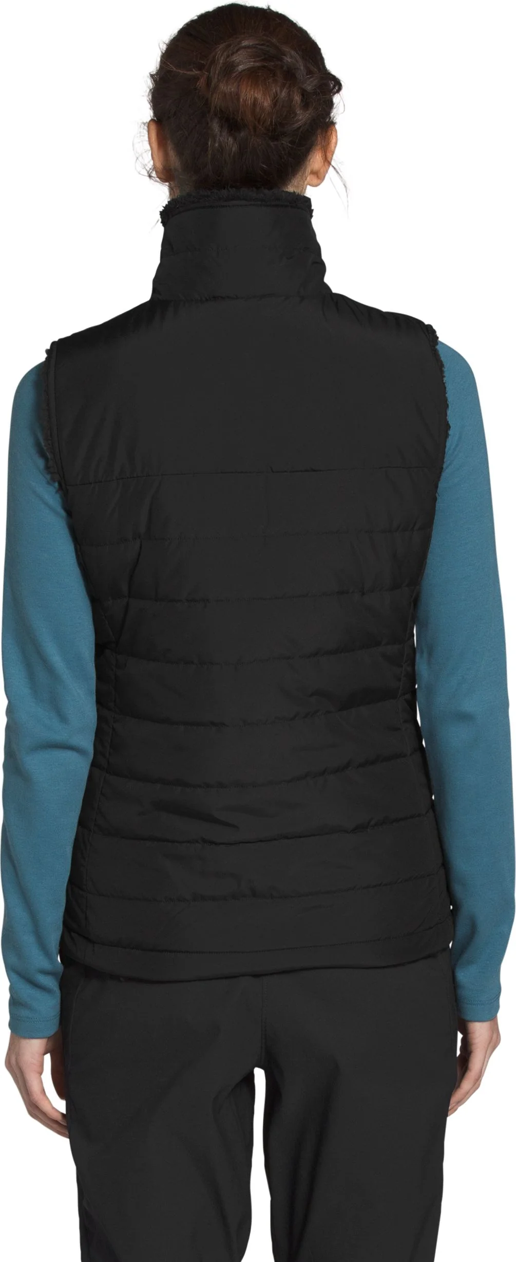 Women's Mossbud Insulated Reversible Vest TNF Black - Image 2