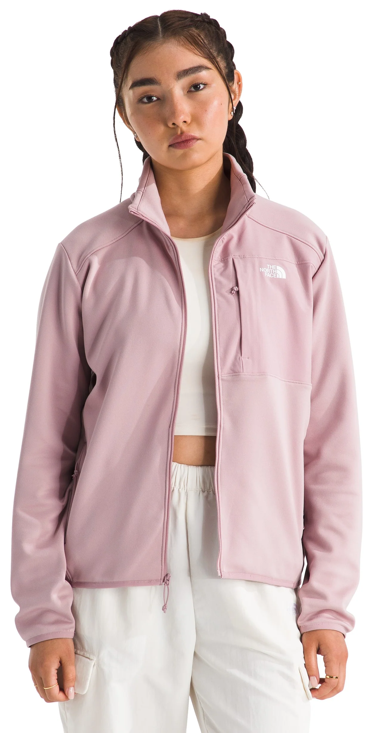 Women's TNF Performance Fleece Full Zip Jacket Metal Pink