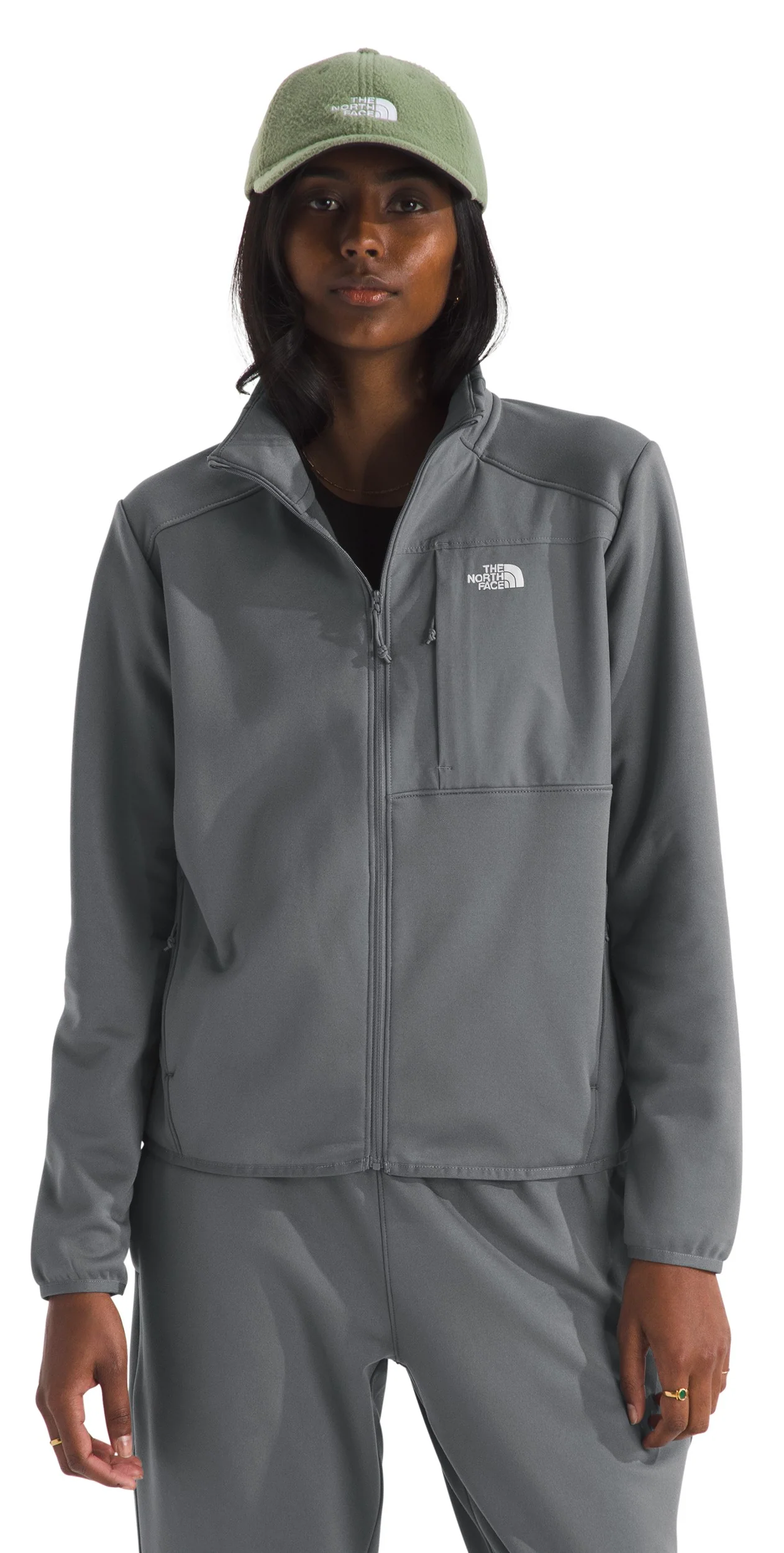 Women's TNF Performance Fleece Full Zip Jacket Smoked Pearl - Image 2