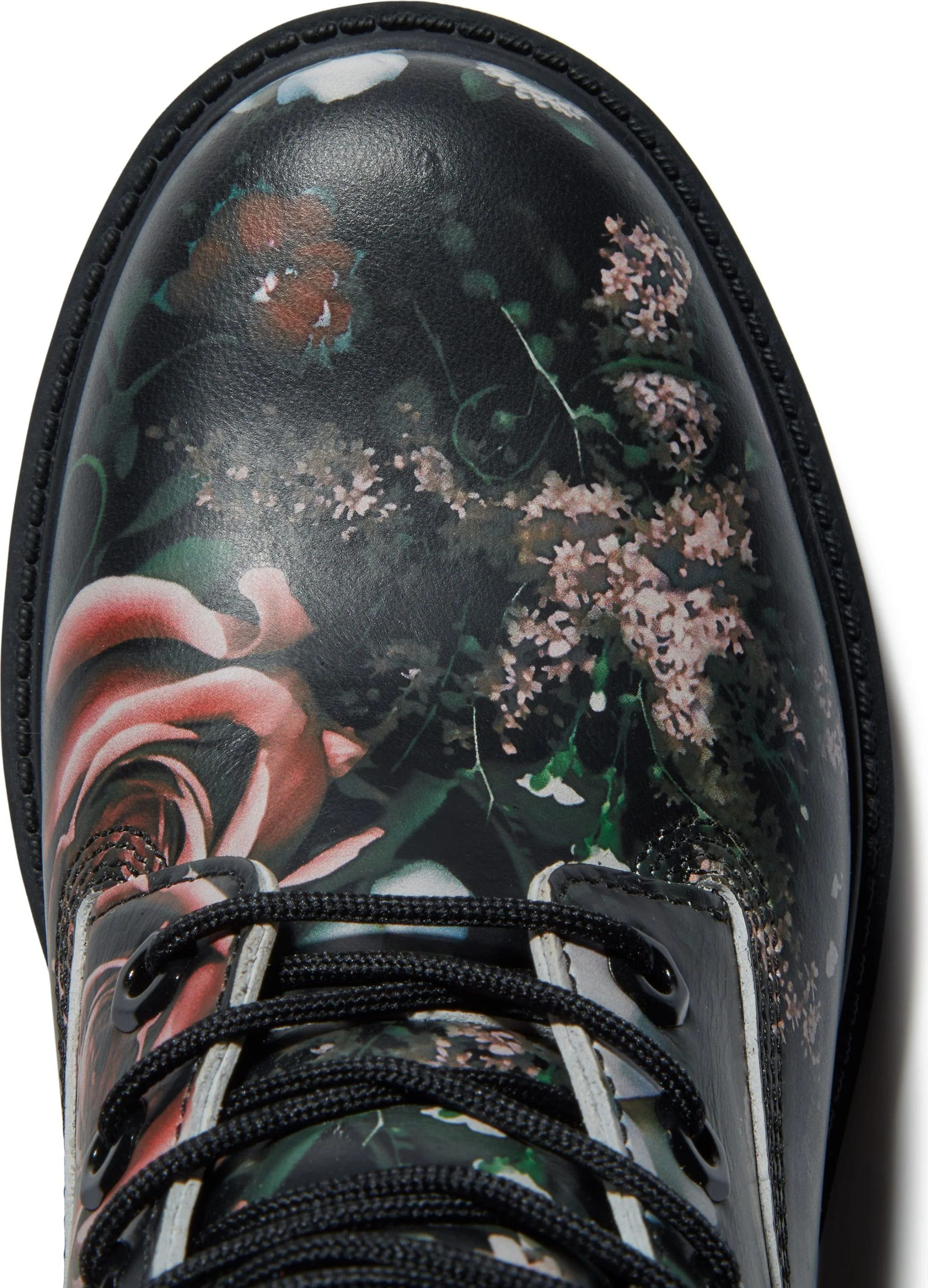 Women's 6inch Waterproof Boot Black Floral - Image 3