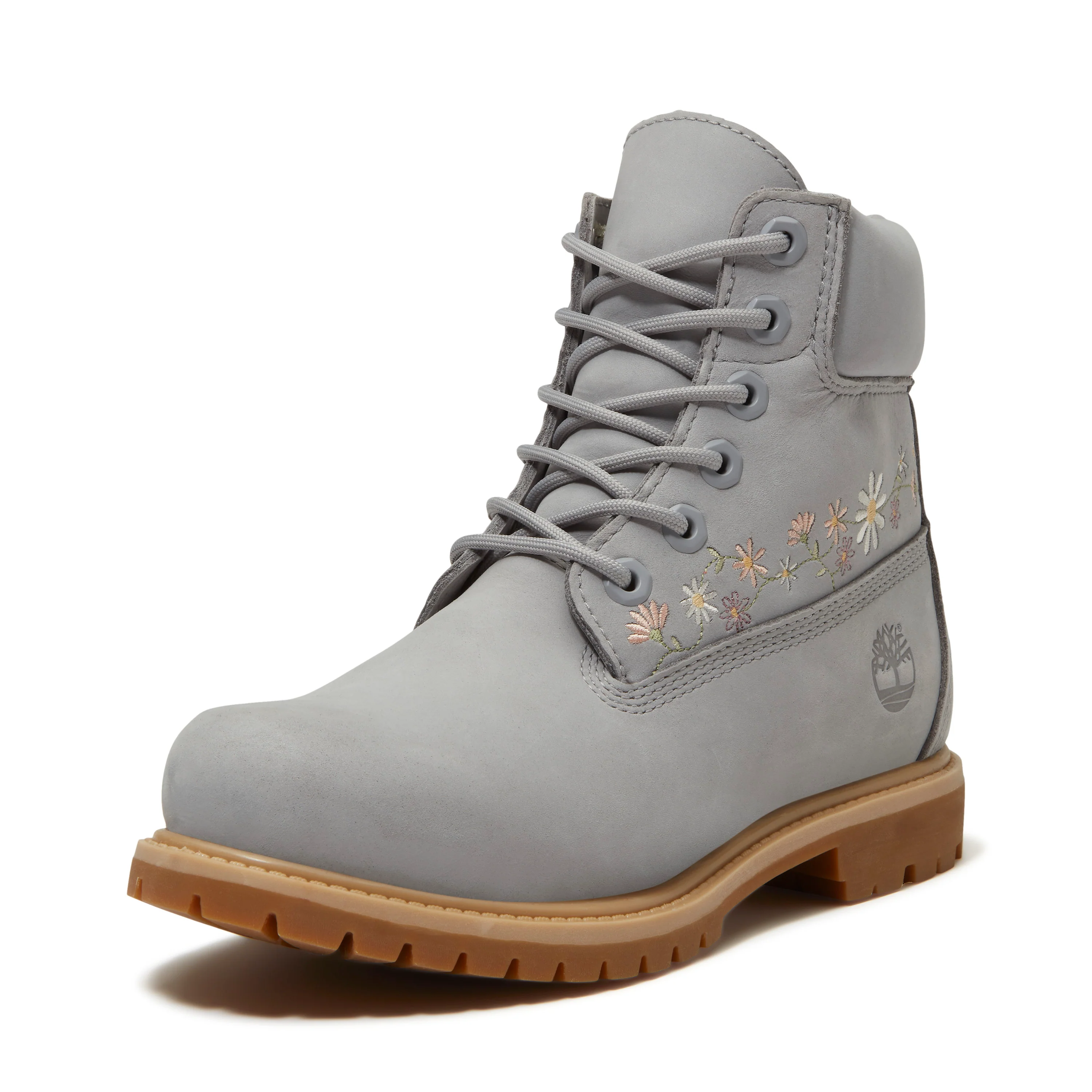 Womens 6inch Lace-up WP Boot Light Grey - Image 5
