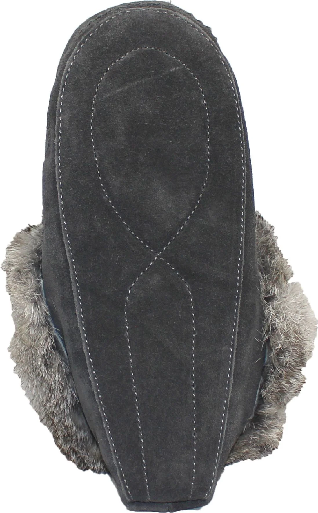 Beaded Mocc With Fur Trim Charcoal - Image 5