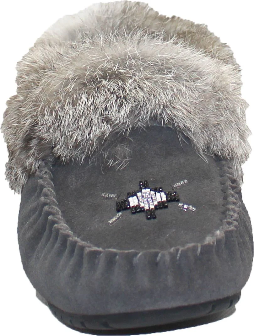 Hard Sole Charcoal Suede Slipper - Image 3